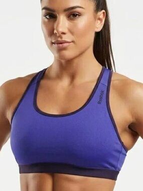 Reebok Women's Activewear Purple Racer Back Sports Bra Size Large